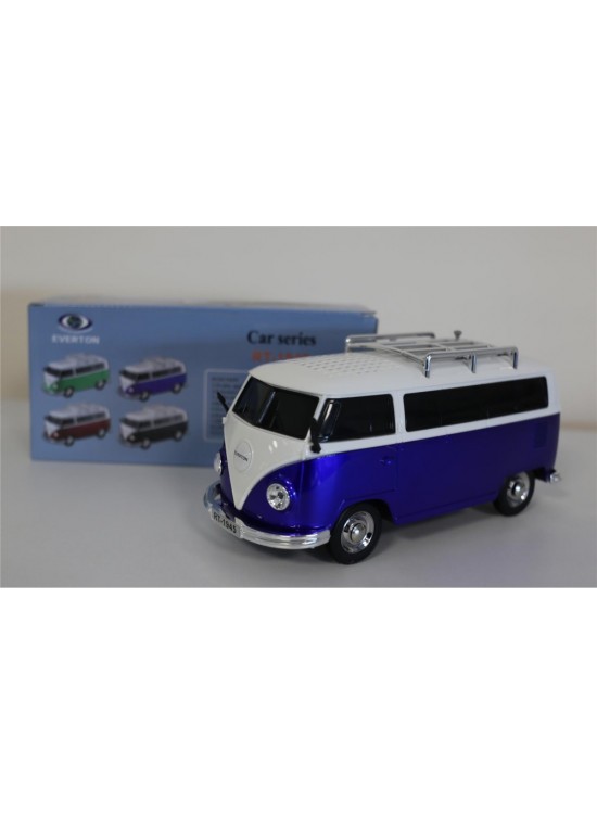 EVERTON RT-1945 Mavi Arabalı  Bluetooth Fm-Usb-Tf-Aux Şarjlı Nostaljik Radyo
