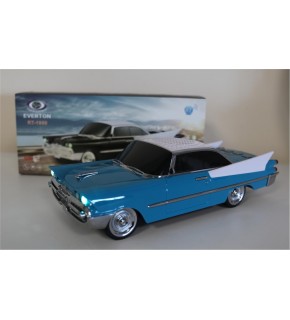 EVERTON RT-1950 Turkuaz Arabalı  Bluetooth Fm-Usb-Tf-Aux Şarjlı Nostaljik Radyo