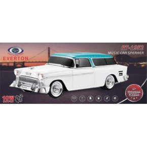 EVERTON RT-1952 Beyaz Arabalı  Bluetooth Fm-Usb-Tf-Aux Şarjlı Nostaljik Radyo