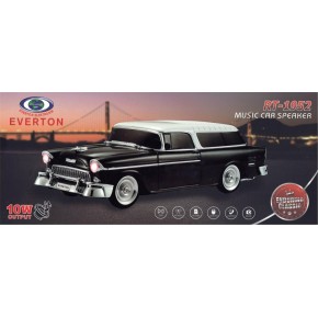 EVERTON RT-1952 Siyah Arabalı  Bluetooth Fm-Usb-Tf-Aux Şarjlı Nostaljik Radyo
