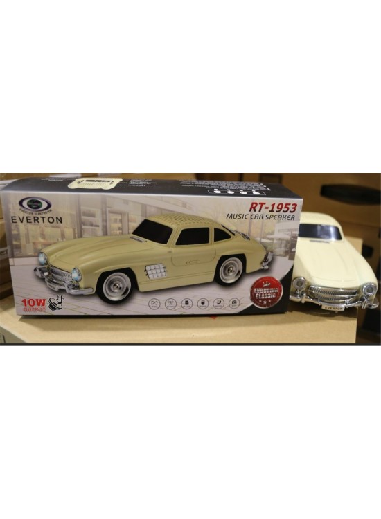 EVERTON RT-1953 Bej Arabalı  Bluetooth Fm-Usb-Tf-Aux Şarjlı Nostaljik Radyo