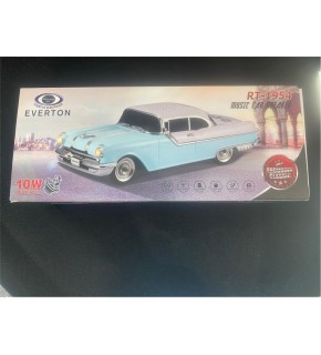 EVERTON RT-1954 Turkuaz Arabalı  Bluetooth Fm-Usb-Tf-Aux Şarjlı Nostaljik Radyo