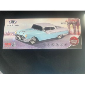 EVERTON RT-1954 Turkuaz Arabalı  Bluetooth Fm-Usb-Tf-Aux Şarjlı Nostaljik Radyo