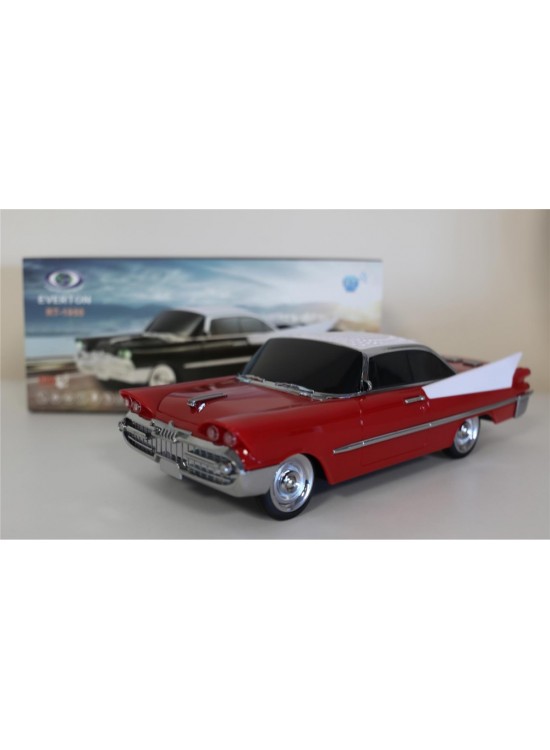 EVERTON RT-1954 Kırmızı Arabalı Bluetooth Fm-Usb-Tf-Aux Şarjlı Nostaljik Radyo