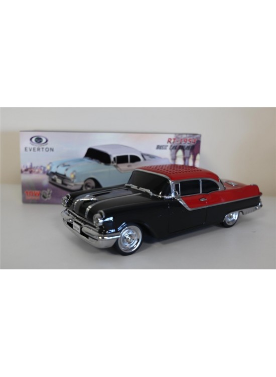 EVERTON RT-1954 Siyah Arabalı Bluetooth Fm-Usb-Tf-Aux Şarjlı Nostaljik Radyo