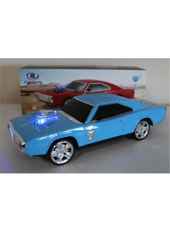 EVERTON RT-1959 Mavi (Blue) Arabalı  Bluetooth Fm-Usb-Tf-Aux Şarjlı Nostaljik Radyo