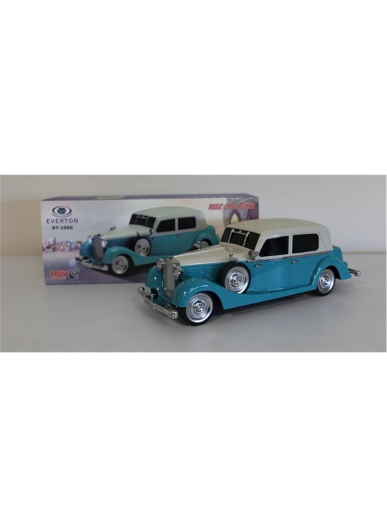 EVERTON RT-1960 Mavi Arabalı  Bluetooth Fm-Usb-Tf-Aux Şarjlı Nostaljik Radyo