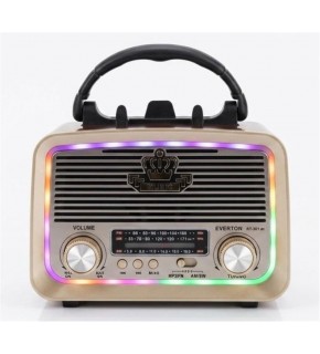 Everton RT-301.m  Bluetooth-USB-SD-FM Şarjlı,Solarlı,Ledli, Nostaljik Radyo El Fenerl Radyo
