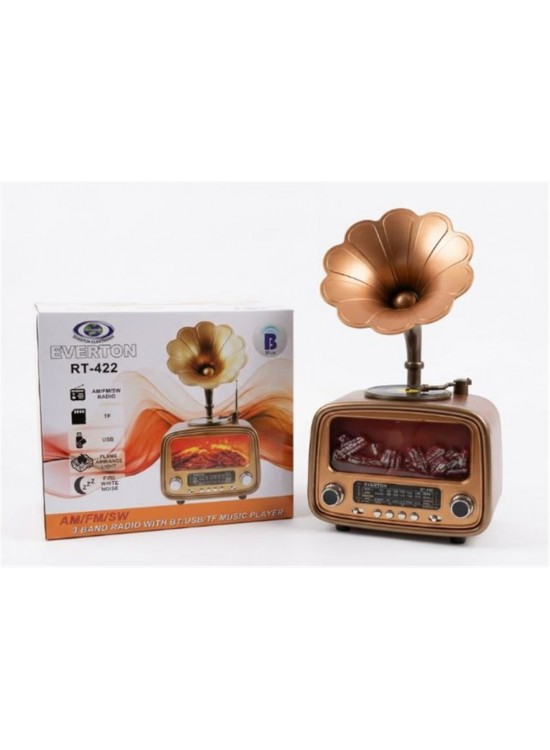 Everton Rt-422 Bluetooth Fm-Usb-Tf-Aux Şarjlı Nostaljik Radyo Gramafon (Alev Ambiyans Işığı) Everton Rt-422 Bluetooth Fm-Usb-Tf-Aux Şarjlı Nostaljik Radyo Gramafon (Alev Ambiyans Işığı)