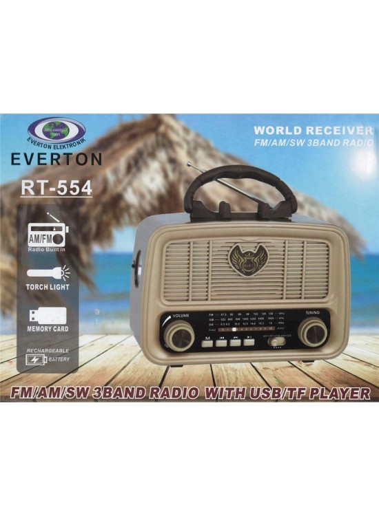 Everton Rt-554 Bluetooth Fm-Usb-Tf-Aux Şarjlı Nostaljik Radyo Everton Rt-554 Bluetooth Fm-Usb-Tf-Aux Şarjlı Nostaljik Radyo