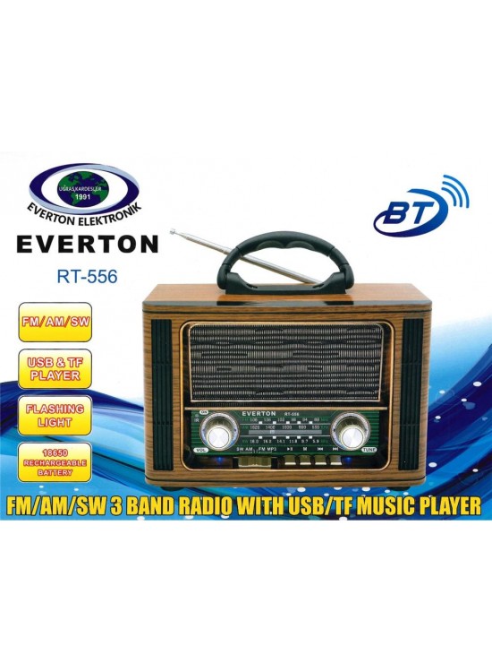 Everton Rt-556 Bluetooth Fm-Usb-Tf-Aux Şarjlı Nostaljik Radyo Everton Rt-556 Bluetooth Fm-Usb-Tf-Aux Şarjlı Nostaljik Radyo