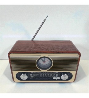 Everton RT-566 Bluetooth-USB-SD-FM Şarjlı  Saatli Nostaljik Radyo