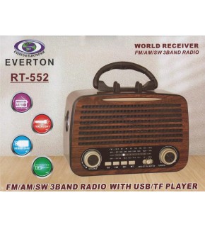 Everton Rt-580  Bluetooth Fm-Usb-Tf-Aux Şarjlı Nostaljik Radyo