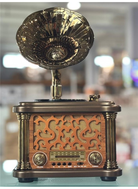 Everton Rt-588  Bluetooth Fm-Usb-Tf-Aux  Şarjlı Nostaljik Radyo