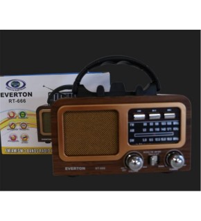 Everton Rt-602 Fm-Usb-Tf-Aux Şarjlı Nostaljik Radyo