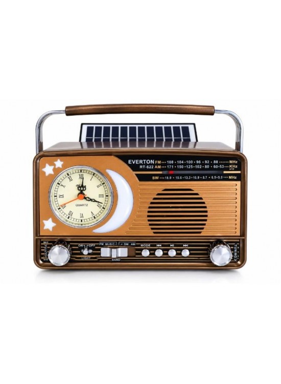 Everton Rt-622  Bluetooth Fm-Usb-Tf-Aux  Şarjlı Nostaljik Radyo
