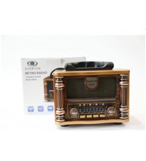 Everton Rt-628  Retro Vibes Bluetooth Fm-Usb-Tf-Aux Şarjlı Nostaljik Radyo Led