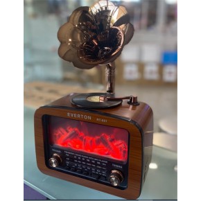 Everton Rt-651  -Usb-Tf-Am-Fm-Sw-Blue-Connect-Tws-Usb Şarj Nostaljik Radyo Alev Işıklı