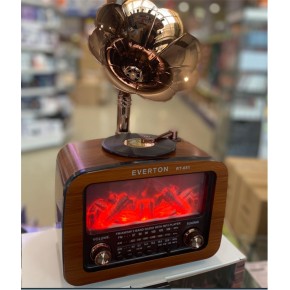 Everton Rt-651  -Usb-Tf-Am-Fm-Sw-Blue-Connect-Tws-Usb Şarj Nostaljik Radyo Alev Işıklı