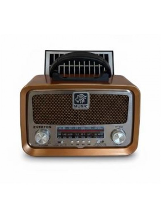 Everton RT-653  Solarlı,Şarjlı Nostaljik Radyo (Bluetooth-USB-SD-FM )