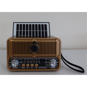 Everton Rt-660  Bluetooth Fm-Usb-Tf-Aux Şarjlı Nostaljik Radyo Solar (Güneş Panelli)