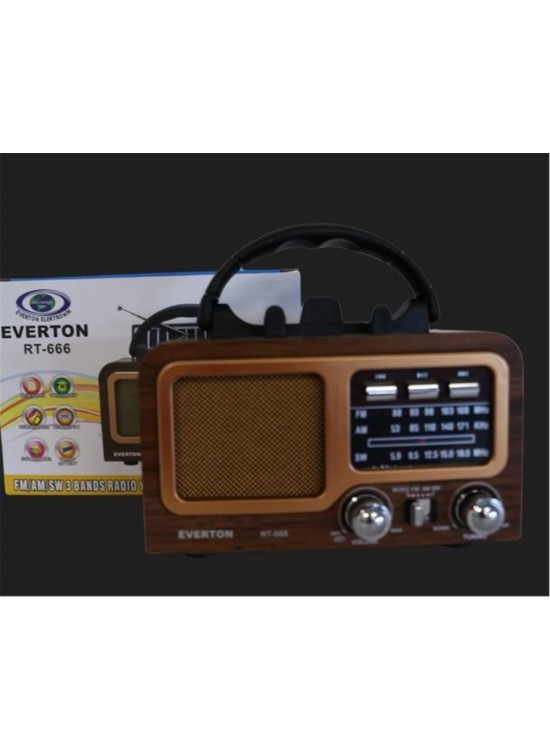 Everton Rt-666 Fm-Usb-Tf-Aux Şarjlı Nostaljik Radyo Everton Rt-666 Fm-Usb-Tf-Aux Şarjlı Nostaljik Radyo