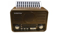 Everton Rt-673 Bluetooth Fm-Usb-Tf- Şarjlı Solar Nostaljik Radyo
