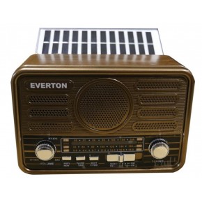 Everton Rt-673 Bluetooth Fm-Usb-Tf- Şarjlı Solar Nostaljik Radyo