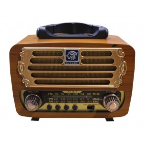 Everton RT-674  Bluetooth-USB-SD-FM Şarjlı,Solarlı  Nostaljik Radyo