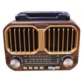 Everton RT-679  Bluetooth-USB-SD-FM Şarjlı Solarlı  Nostaljik Radyo