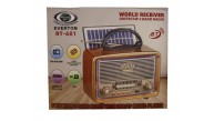 Everton RT-681  Solarlı,Ledli, Şarjlı Nostaljik Radyo (FM-AM-SW-USB-TF)
