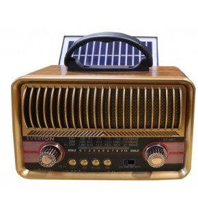 Everton RT-682  Solarlı,Şarjlı Nostaljik Radyo (Bluetooth-USB-SD-FM )