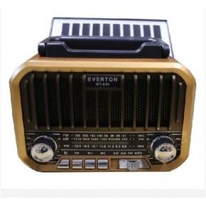 Everton RT-685  Şarjlı,Solarlı  Nostaljik Radyo ( Bluetooth-USB-SD-FM)