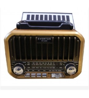 Everton RT-685  Şarjlı,Solarlı  Nostaljik Radyo ( Bluetooth-USB-SD-FM)