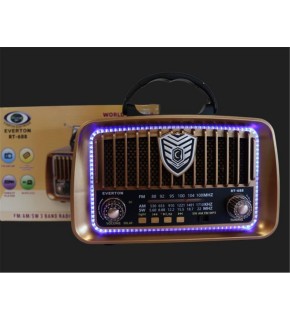 Everton RT-688 Bluetooth Usb-Micro Sd Solarlı Saatli Nostaljik Radyo