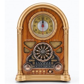 Everton RT-719  Şarjlı, Saat Göstergeli Nostaljik Radyo( Bluetooth-USB-SD-FM)
