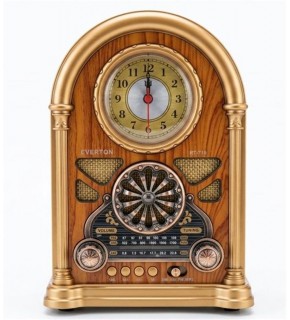 Everton RT-719  Şarjlı, Saat Göstergeli Nostaljik Radyo( Bluetooth-USB-SD-FM)