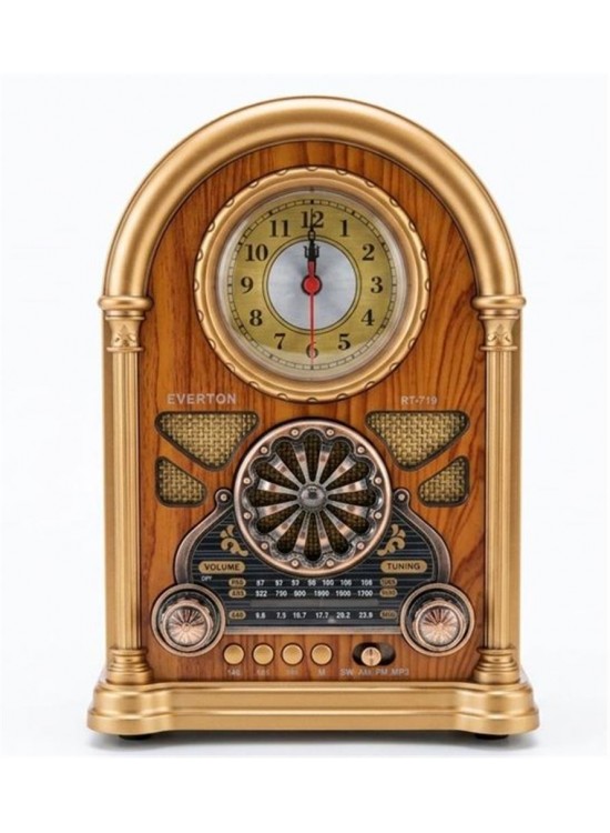 Everton RT-719 Şarjlı, Saat Göstergeli Nostaljik Radyo( Bluetooth-USB-SD-FM) Everton RT-719 Şarjlı, Saat Göstergeli Nostaljik Radyo( Bluetooth-USB-SD-FM)