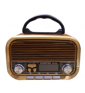 Everton RT-723 Dijital Göstergeli Şarjlı Nostaljik Radyo (AM-FM-SW Wıth BT-USB-TF )