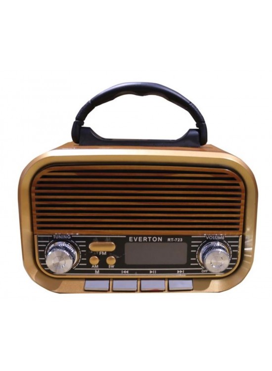 Everton RT-723 Dijital Göstergeli Şarjlı Nostaljik Radyo (AM-FM-SW Wıth BT-USB-TF )