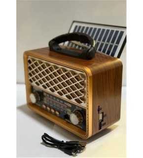 Everton Rt-735 Solar Enerjili Nostajık Radyo Bluetooth usb-fm-radyo