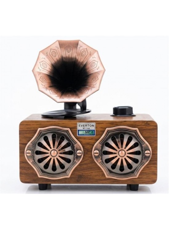 Everton Rt-744  Bluetooth Fm-Usb-Tf-Aux  Şarjlı Nostaljik Radyo