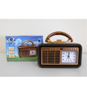 Everton Rt-749  Bluetooth Fm-Usb-Tf-Aux  Şarjlı Nostaljik Radyo