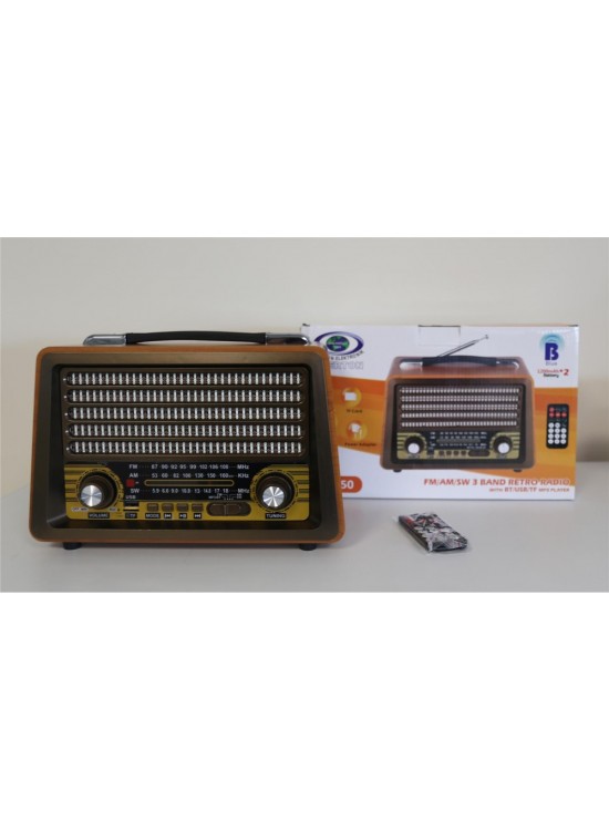 Everton Rt-750 Bluetooth Fm-Usb-Tf-Aux Şarjlı Nostaljik Radyo Everton Rt-750 Bluetooth Fm-Usb-Tf-Aux Şarjlı Nostaljik Radyo
