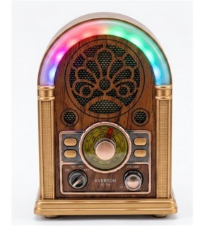 Everton RT-752 Şarjlı, Led Işıklı  Nostaljik Radyo( Bluetooth-USB-SD-FM)