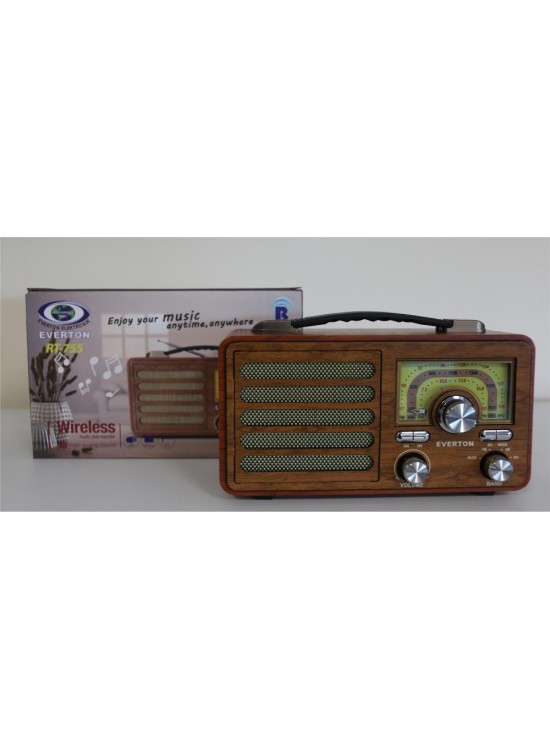Everton Rt-755 Bluetooth Fm-Usb-Tf-Aux Şarjlı Nostaljik Radyo Everton Rt-755 Bluetooth Fm-Usb-Tf-Aux Şarjlı Nostaljik Radyo