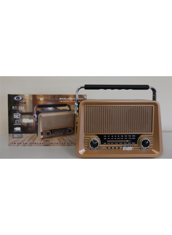Everton Rt-756 Bluetooth Fm-Usb-Tf-Aux Şarjlı Nostaljik Radyo Everton Rt-756 Bluetooth Fm-Usb-Tf-Aux Şarjlı Nostaljik Radyo