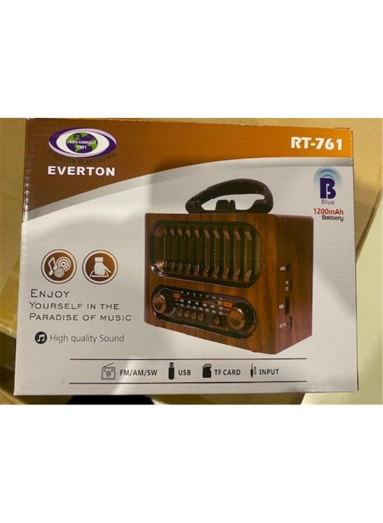 Everton Rt-761 -Usb-Tf-Am-Fm-Sw-Blue-Connect-Tws-Usb Şarj Nostaljik Radyo Everton Rt-761 -Usb-Tf-Am-Fm-Sw-Blue-Connect-Tws-Usb Şarj Nostaljik Radyo