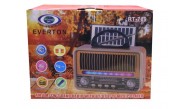 Everton Rt-769  Bluetooth Fm-Usb-Tf-Aux Solarlı,Led Işıklı  Şarjlı Nostaljik Radyo