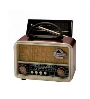 Everton RT-827 Bluetooth-USB-SD-FM Şarjlı Nostaljik Radyo (Solar Güneş Panelli)